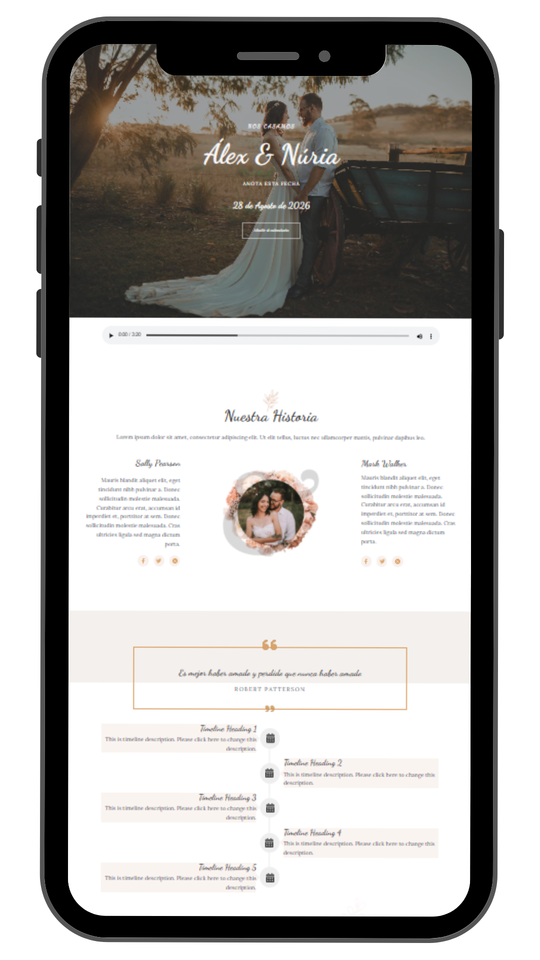 boda romantica floral invitacion digital