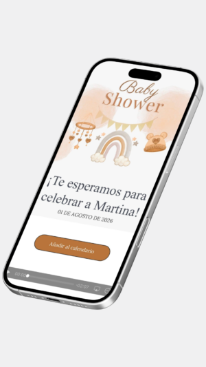 baby shower arcoíris con nombre